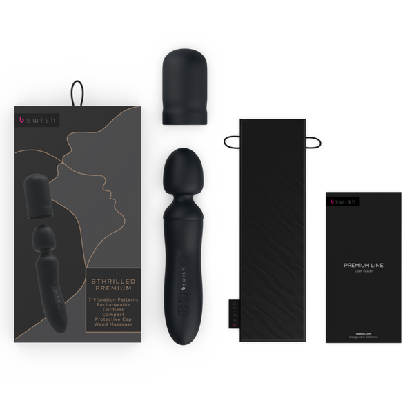 B SWISH - BTHRILLED VIBRADOR WAND PREMIUM NEGRO