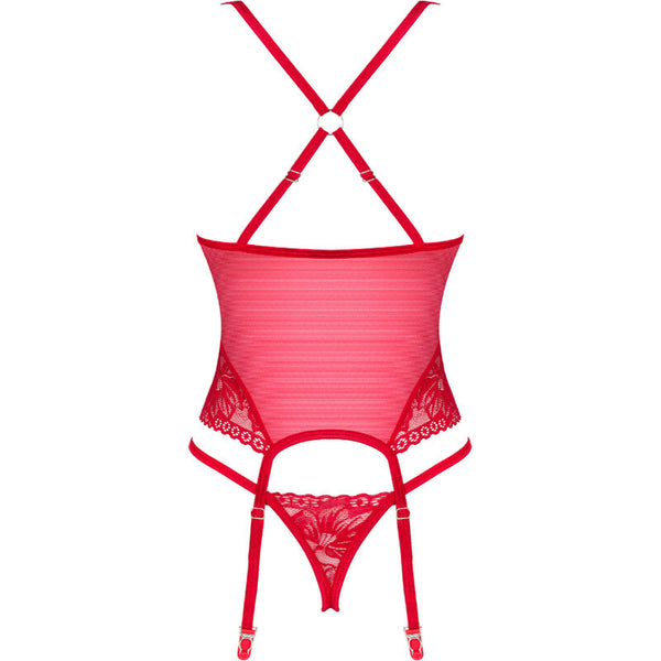 OBSESSIVE - LACELOVE CORSET ROJO XS/S