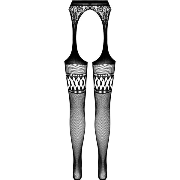 PASSION - S026 MEDIAS CON LIGUERO NEGRO TALLA UNICA