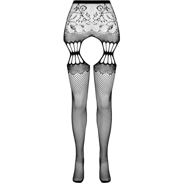 PASSION - S027 MEDIAS CON LIGUERO NEGRO TALLA UNICA