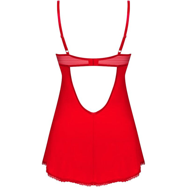 OBSESSIVE - INGRIDIA CHEMISE & TANGA ROJO XS/S
