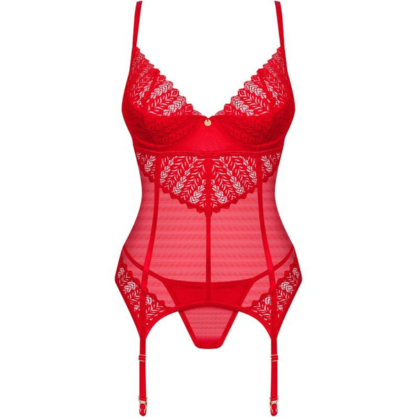 OBSESSIVE - INGRIDIA CORSET & TANGA ROJO XS/S