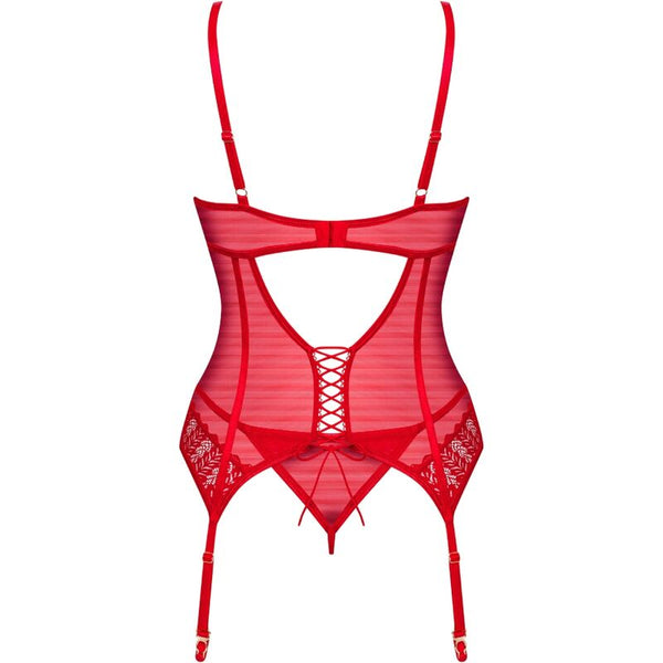 OBSESSIVE - INGRIDIA CORSET & TANGA ROJO XS/S