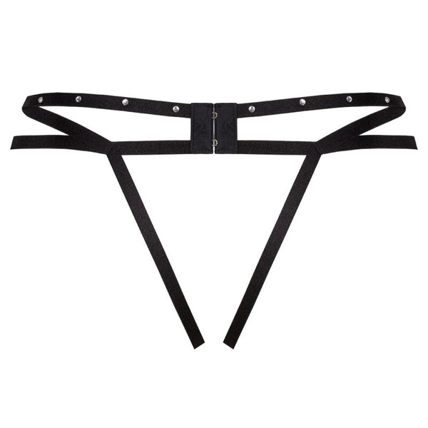 LIVCO CORSETTI FASHION - NOMADE TANGA CROTCHLESS NEGRO S/M
