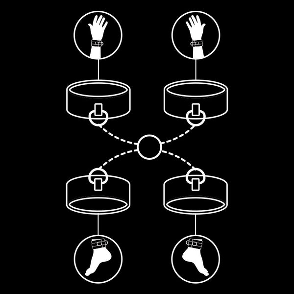 FETISH SUBMISSIVE - SET ESPOSAS MANOS Y TOBILLOS CON FORRO DE NOPRENO