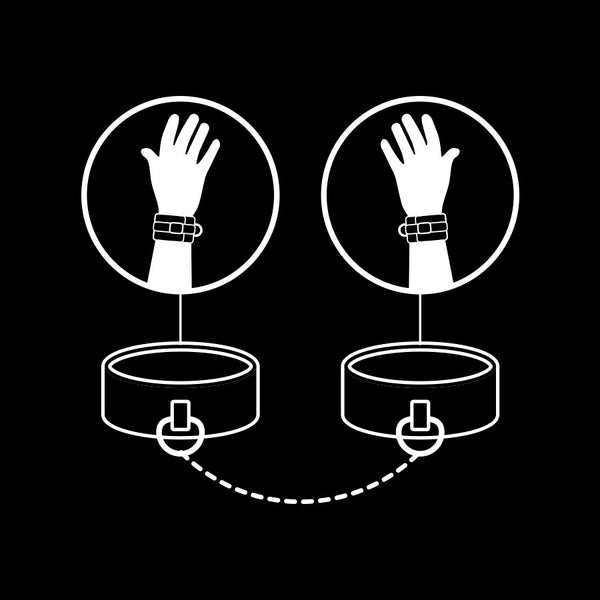 FETISH SUBMISSIVE - ESPOSAS CUERO VEGANO CON FORRO DE NOPRENO