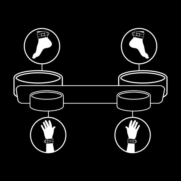 FETISH SUBMISSIVE - BARRA SEPARADORA BONDAGE CON FORRO DE NOPRENO