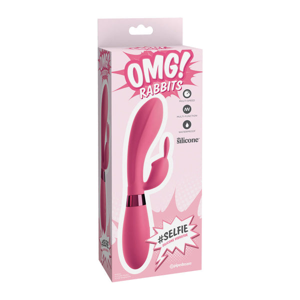 OMG - SELFIE SILICONE VIBRATOR RABBIT PINK