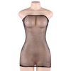 QUEEN LINGERIE - VESTIDO CUERPO DE RED CON BRILLANTES S/L