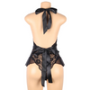 QUEEN LINGERIE - TEDDY ESCOTADO DE ENCAJES S/M