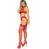 LEG AVENUE - SET TRES PIEZAS DE ENCAJES TALLA UNICA - ROJO