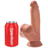 KING COCK - PLUS 3D DILDO SWINGING BALLS 15.2 CM