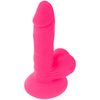 DIVERSIA - DILDO FLEXIBLE CON VIBRACION ROSA 17 CM -O- 3.3 CM