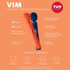 FUN FACTORY - VIM WAND RUMBLE VIBRADOR RECARGABLE SILICONA AZUL MEDIANOCHE