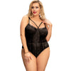 QUEEN LINGERIE - TEDDY ENCAJE NEGRO S/M