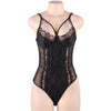 QUEEN LINGERIE - TEDDY ENCAJE NEGRO S/M