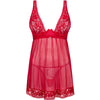 OBSESSIVE - LACELOVE BABYDOLL & TANGA ROJO XS/S