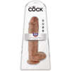 KING COCK - PENE REALISTICO CON TESTICULOS 22.6 CM CARAMELO