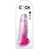 KING COCK - CLEAR PENE REALISTICO CON TESTICULOS 16.5 CM ROSA