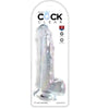 KING COCK - CLEAR DILDO CON TESTICULOS 20.3 CM TRANSPARENTE