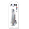 KING COCK - CLEAR DILDO CON TESTICULOS 15.2 CM TRANSPARENTE