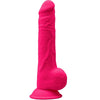 SILEXD - MODELO 1 PENE REALISTICO SILICONA PREMIUM SILEXPAN FUCSIA 24 CM