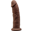 SILEXD - MODELO 2 PENE REALISTICO SILICONA PREMIUM SILEXPAN MARRON 19 CM