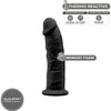 SILEXD - MODELO 2 PENE REALISTICO SILICONA PREMIUM SILEXPAN NEGRO 15 CM