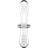 SATISFYER - DOUBLE CRYSTAL DILDO TRANSPARENTE