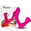 ARMONY - SECRETKISS ESTIMULADOR CON LENGUA CLITORIS & VIBRADOR CURVO FUCSIA