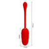 PRETTY LOVE - HUEVO VIBRADOR CON TEXTURA MARINA RECARGABLE ROJO