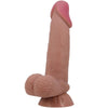 PRETTY LOVE - SLIDING SKIN SERIES DILDO REALÍSTICO CON VENTOSA PIEL DESLIZANTE MORENO 19.4 CM