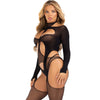 LEG AVENUE - BODYSTOCKING REJILLA NEGRO