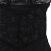 SUBBLIME - BABYDOLL CON TIRANTES AJUSTABLES Y ESTAMPADO FLORAL DE ENCAJE TRANSPARENTE NEGRO S/M