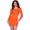 CHILIROSE - CR 4682 VESTIDO NARANJA S/M