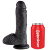 KING COCK - 8 PENE REALISTICO NEGRO 20.3 CM