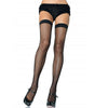 LEG AVENUE - MEDIAS DE RED NEGRO DE NYLON