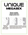 UNIQ - MEGASEX PRESERVATIVOS SENSITIVOS CON LIGUERO SIN LATEX 3 UNIDADES