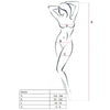 PASSION - WOMAN BS019 BODYSTOCKING BLANCO TALLA UNICA