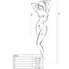 PASSION - WOMAN BS026 BODYSTOCKING ESTILO VESTIDO NEGRO TALLA UNICA