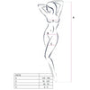 PASSION - WOMAN BS038 BODYSTOCKING BLANCO TALLA UNICA