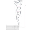 PASSION - WOMAN BS049 BODYSTOCKING BLANCO TALLA UNICA