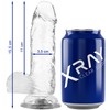 X RAY - CLEAR DILDO REALISTA TRANSPARENTE 15.5 CM -O- 3.5 CM