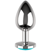 COQUETTE CHIC DESIRE - PLUG ANAL DE METAL TALLA L CRISTAL AZUL 4 X 9CM